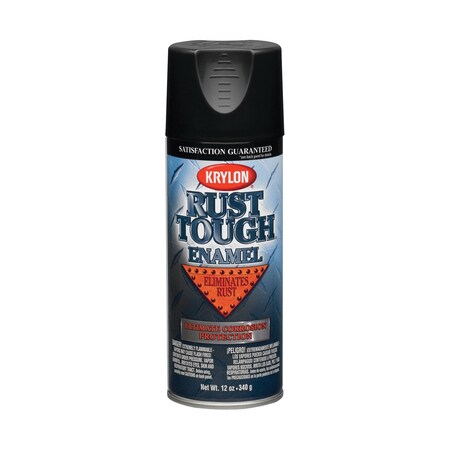 Krylon RTA9203 12 oz. Semi Flat Black Rust Tough Spray K09203008
